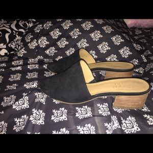 black slip on "heels" 🖤